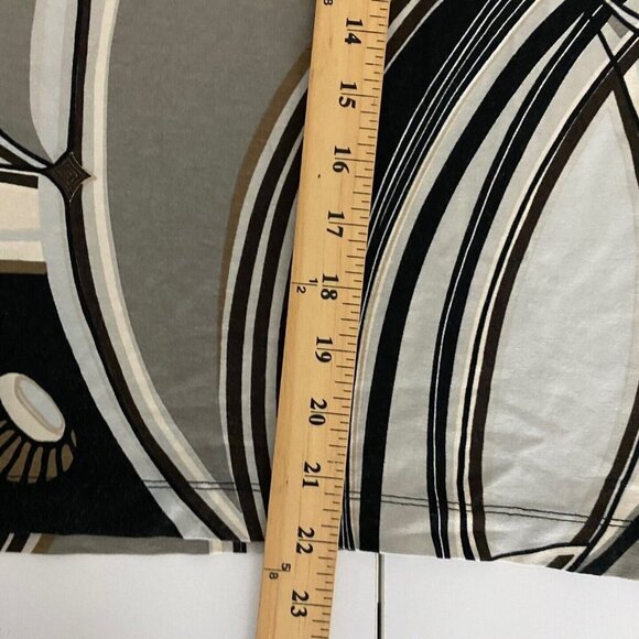 Chicos Top Womens 1 US M Neutral Geometric V Neck Blouse 3/4 Sleeves Stretch - Picture 8 of 8